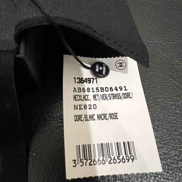 Chanel CC Pearl and pink crystal drop necklace - Picture 12 of 12